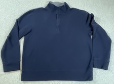 Nautica Fleece1/4 Zip Pullover Sweatshirt Men  s Medium Classic Comfort Navy