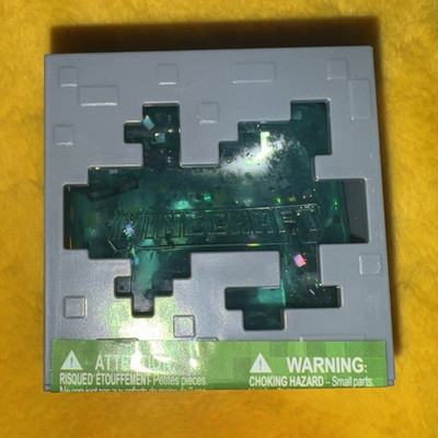 Minecraft Creeper Pixelated Glitter Collectible Figure in Display Box