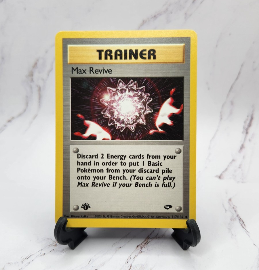 Pokemon TCG Max Revive 1st Edition Uncommon NO. 117/132 Gym Challenge (NM)