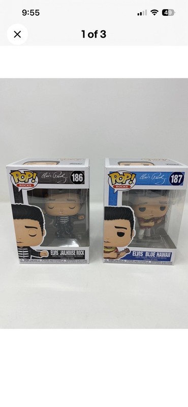 Funko Pop Elvis Presley set Of Two Elvis 68 Comeback Special & Elvis Blue Hawaii
