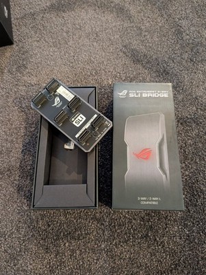 ASUS ROG Enthusiast 3-Way SLI Bridge   2-Way-L Compatible NVIDIA GPU Bridge