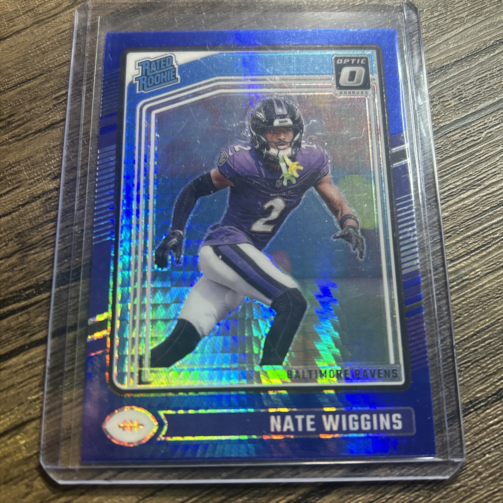 2024 Panini Donruss Optic - Rated Rookie Nate Wiggins #281 Blue Hyper Prizm (RC)