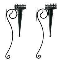 2Er Metall Wandkerzenhalter Wandleuchter Kerzenleuchter Fackel FüR Stumpenkerzen
