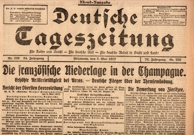 German WW1 Newspaper 1917 Original Kaiserreich History Antique Paper