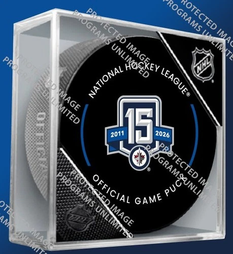 2025 WINNIPEG JETS 15TH ANNIVERSARY GAME PUCK CUBED NHL HOCKEY SEALED WITH COA - Picture 2 of 4
