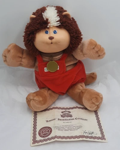Cabbage Patch Koosas CPK with Red Outfit and Collar Vintage 1980's