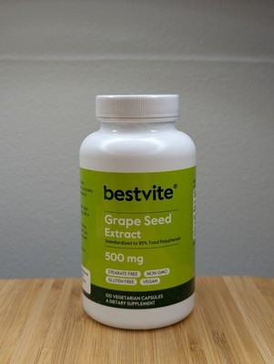 Grapeseed Extract 500mg (120 Vegetarian Capsules)-No Stearates