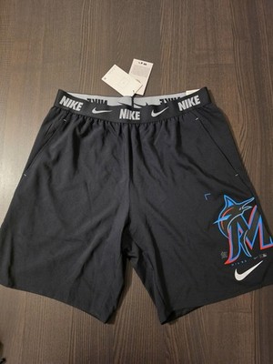 Nike Dri-FIT MLB Miami Marlins Express Standard Fit Shorts Lightweight Sz Large 