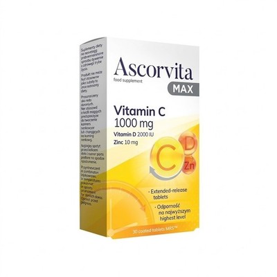 Ascorvita Max - 30 Tabletten Vitamin C Nahrungsergänzung