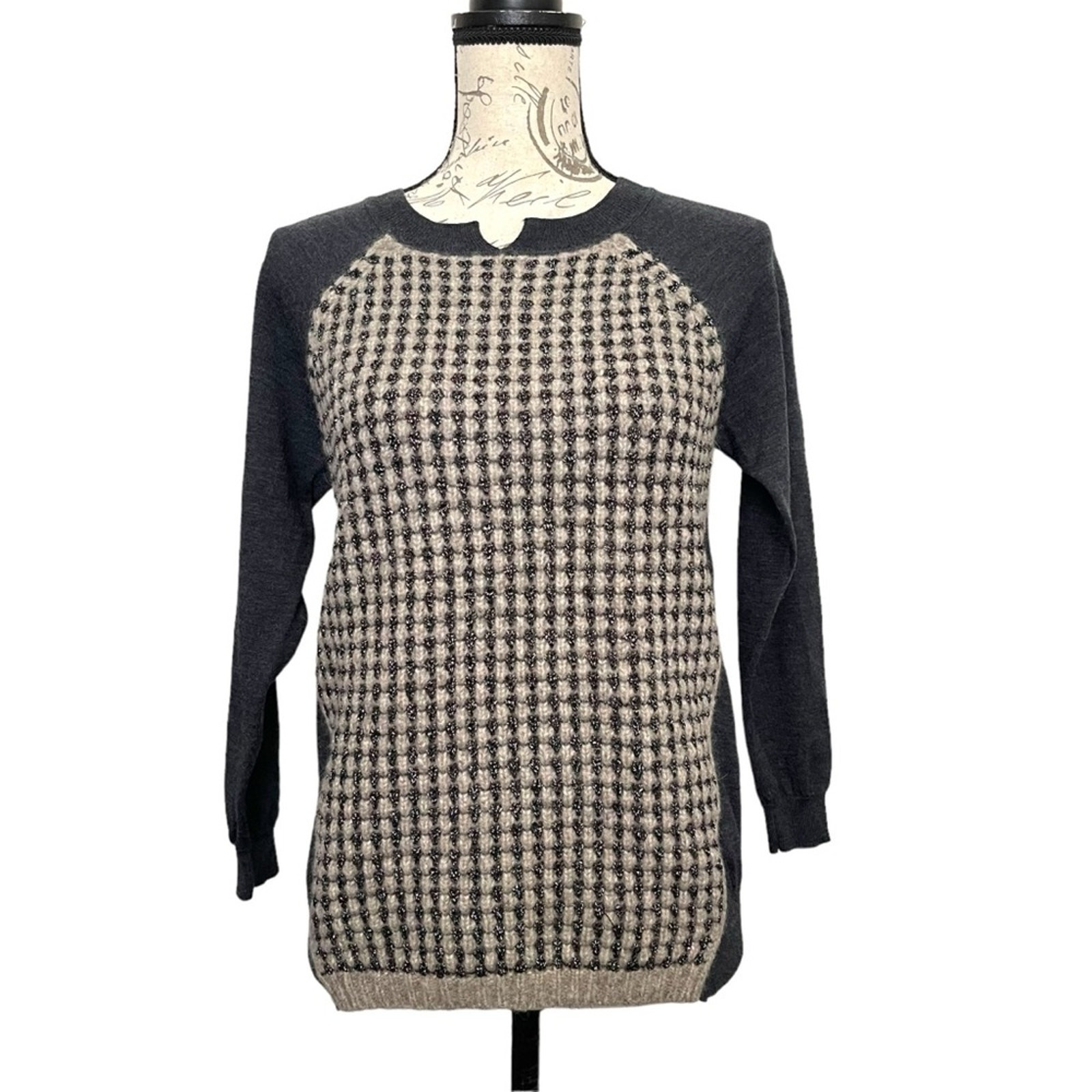 Karen Millen Jumper Sweater Womens Size 3 Pullover Lyocell Wool Angora Blend