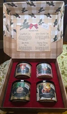 NEW Goose Creek Candle HOMETOWN HOLIDAY Boxed Christmas 3-Wick Candle Set of 4 
