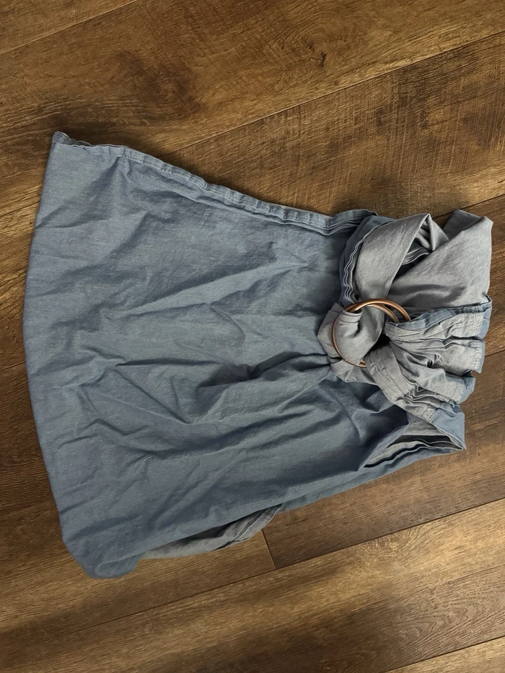 Moby Wrap El cómodo portabebés para bebés 8-35 libras azul bebé clásico Foto 2 de 4