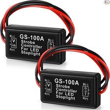 2 Pieces Brake Light Flasher Strobe Tail Light LED Module Flash Strobe Controlle