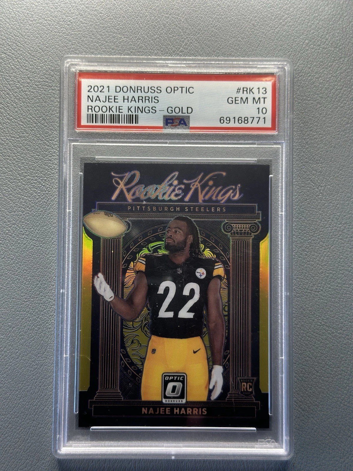 Najee Harris Panini Donruss Optic Rookie Kings #RK13 Gold