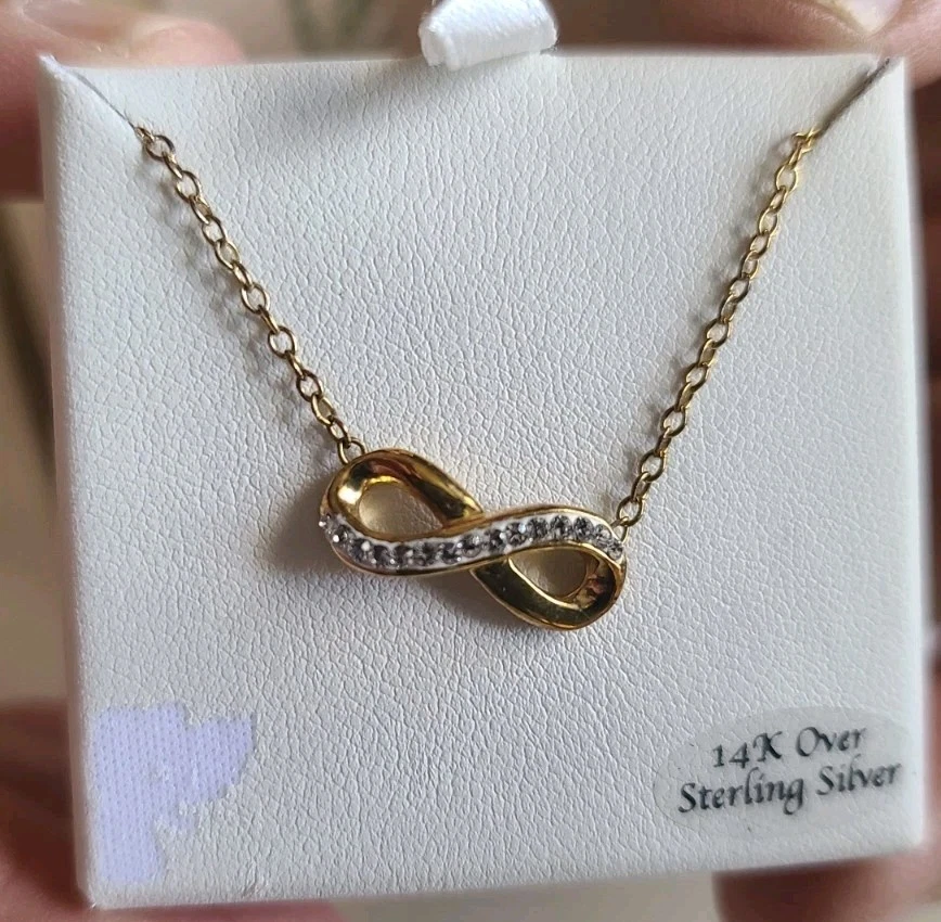 梅西百货 14k 纯银无限项链全新带盒 美丽  — 第 4/4 张图片