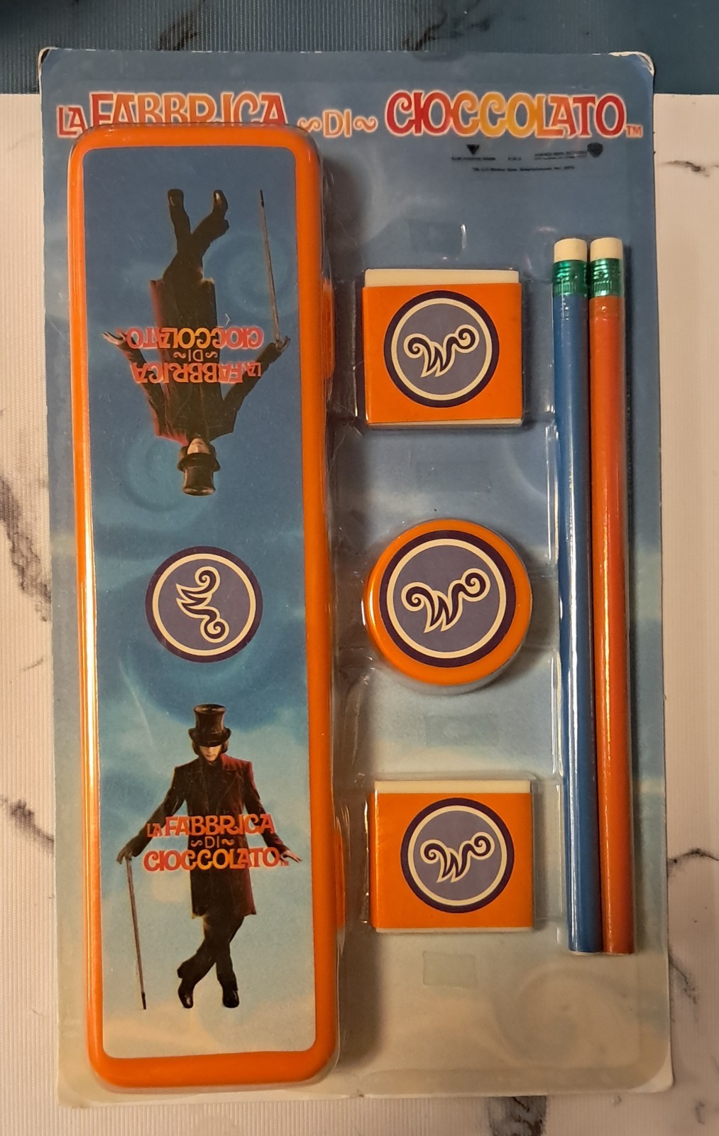 Set cancelleria scuola gadget Nestlé La fabbrica di cioccolato Willy Wonka