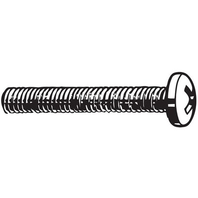 GRAINGER APPROVED U24522.013.0025 MS,#6-32,PH,ZP,1/4''L,PK100 1MU12