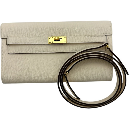 HERMES Kelly Togo Epsom Leather Shoulder Bag W Stamp #OKB693