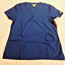 Crocs women's size Large blue scrub top, NWT