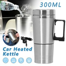 Auto Camping Reise Wasserkocher 12V 300ml KFZ Edelstahl Elektrisch Teekocher DHL