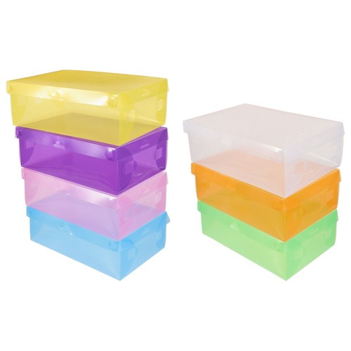 7 Pcs Stackable Boxes Storage Shoe Men and Women Man Sneaker Case Organizer - Picture 2 of 12