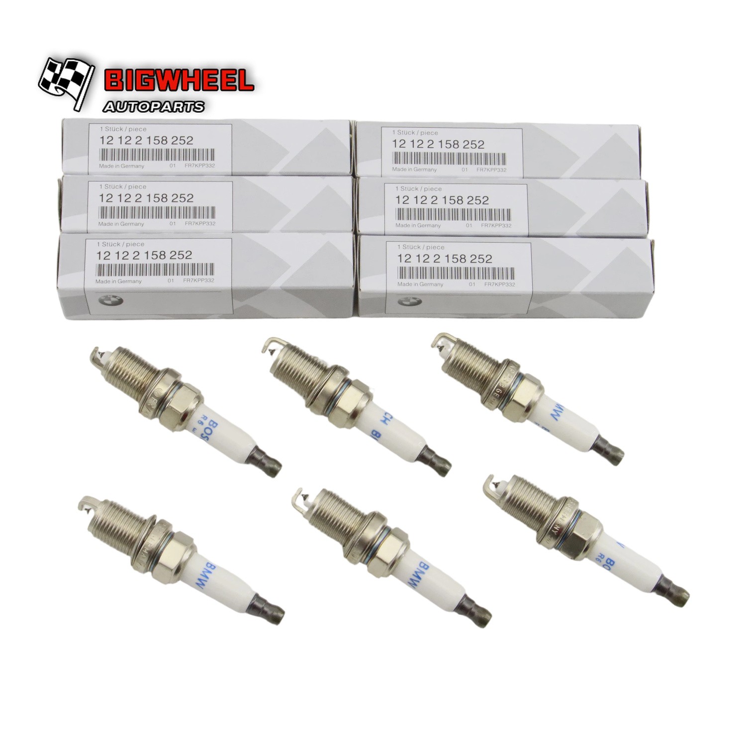OEM 6Pcs 12122158252 Spark Plugs For BMW E87 120i N46 550-650-750-X5 US Stock