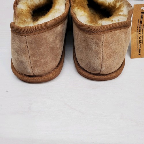 Hammacher Schlemmer Adjustabl Open Toe Sheepskin Slippers Suede Womens L NWT - Picture 14 of 20