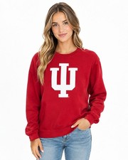 PINK Indiana University Crewneck Sweatshirt Red IU Hoosiers College Pullover S