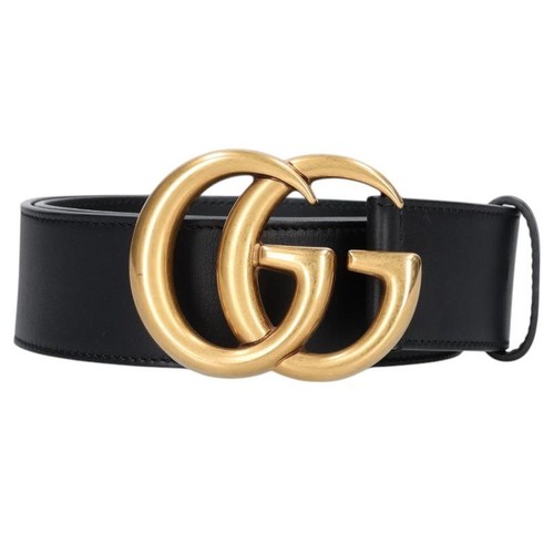 Used Gucci Size:70/28 400593 GG emblem GG logo buckle leather belt Used BS99
