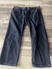great mens M S autograph straight leg indigo jeans W40 L29 zip fly