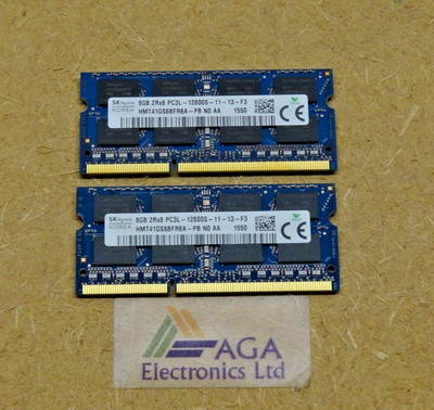 SK Hynix 16GB (2 x 8GB) 1600 MHz PC3L-12800s DDR 3L Arbeitsspeicher / RAM Set für Laptop