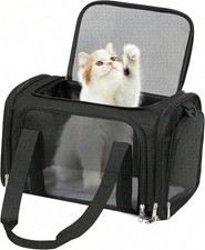 Foldable Pet Carrier Backpack Soft Sided Breathable Travel Bag for Cats Dog