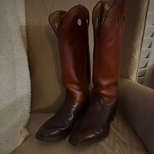 Vintage Hondo Boots Men 12 D Buckaroo Cowboy Tall Top Red Leather 8964 Avonite