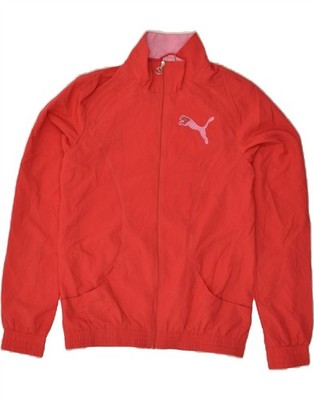 Puma Mädchen Trainingsanzug Oberteil Jacke 13-14 Jahre rot Polyester AO66