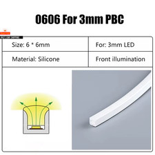 Mini Narrow Led Silicone Strip Waterproof Flexible Neon Tape Tube Cabinet Decor 