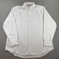 Charles Tyrwhitt Non Iron Dress Shirt Mens 18 36 White Solid Classic Fit Button