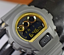MODIFIED Casio G-Shock DW6900CB-1 3230 Gray/Gold Men's Watch NEW BATTERY 