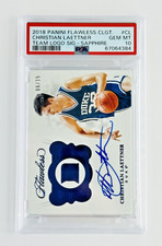 2018 Panini Flawless Christian Laettner Sapphire Team Logo Auto /15 PSA 10 Pop 2