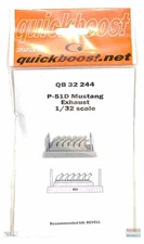 QBT32244 1:32 Quickboost P-51D Mustang Exhaust (REV kit)