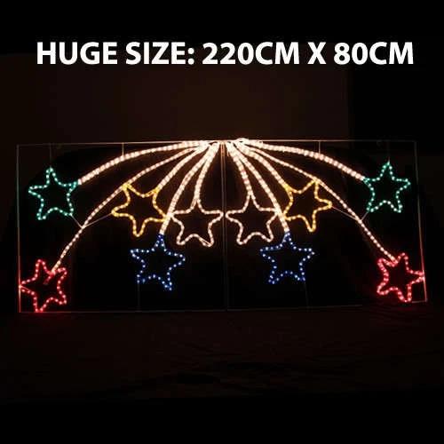 Samland Led Animated 10 Stars Motif Rope Light for Christmas 2.2m - image 2 of 3