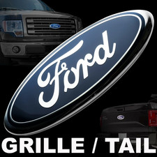 BLUE CHROME For Ford 2004-2014 F150 FRONT GRILLE/ TAILGATE 9inch Oval Emblem