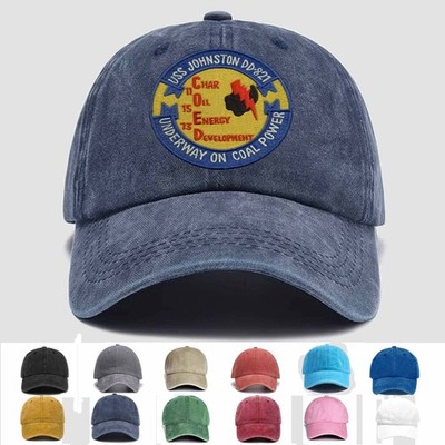Customized Embroidered Hat USN USS Johnston DD-821 Underway On Coal Power, Gift