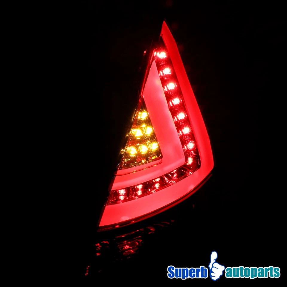 Fits 2014-2019 Ford Fiesta Hatchback Smoke Tail Lights LED Tube Lamps Pair L+R Foto 4 de 4