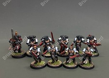 Warhammer 40K Black Templars army Primaris Crusader Squad Painted Space Marines