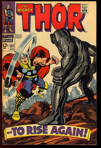 Thor #151 Very Nice Silver Age Superhero Vintage Marvel Comic 1968 FN