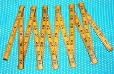 Vtg Wooden Folding 72" Ruler Measuring Stick Oxwall USA Wood Jointed