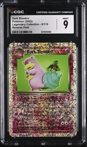 CGC 9 MINT Dark Slowbro 8/110 Legendary (Collection) Reverse Holo Pokemon Card
