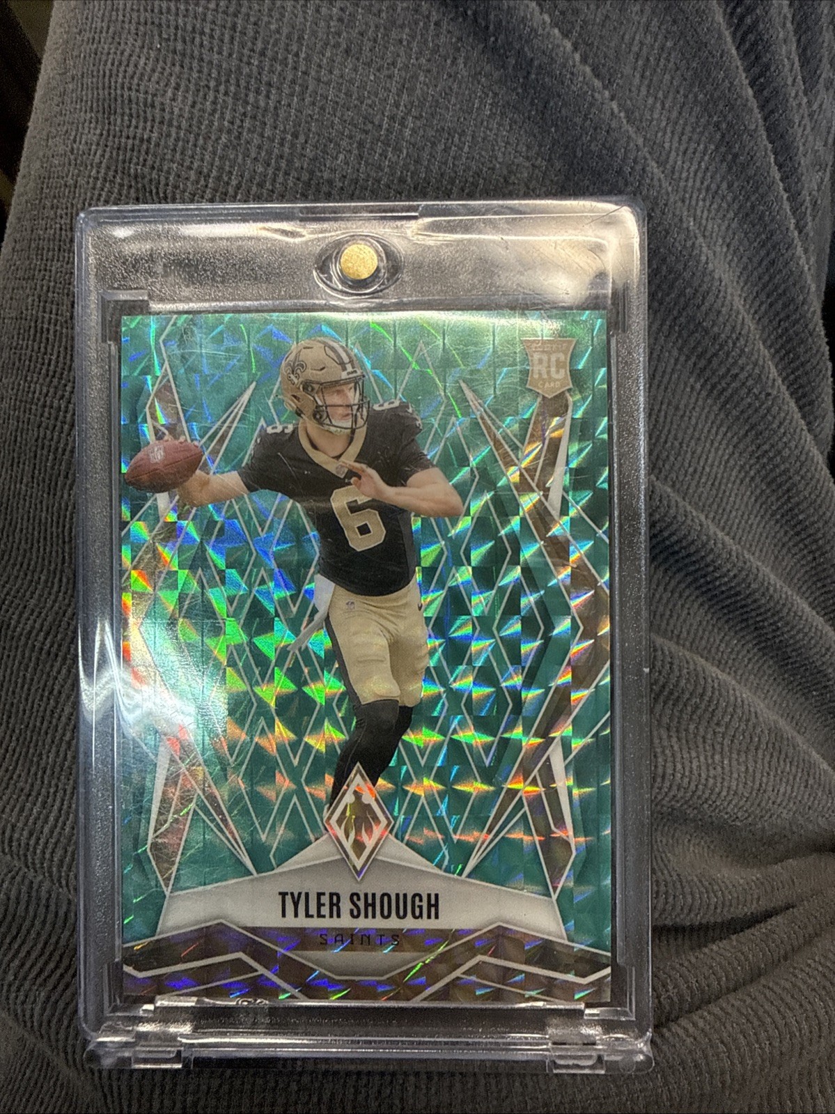 2025 Panini Phoenix - Rookies Tyler Shough #169 Teal Pyramids 217/225 (RC)