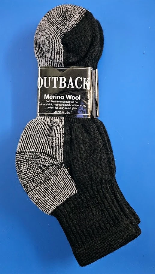 6 Pair Black 71% Merino Wool Low Cut Socks sock size 10-13 FREE SHIP
Opens in a new window or tab