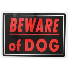1 BEWARE OF DOG 10" x 14" Aluminum  metal  Warning Sign Hillman predrilled